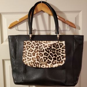 ⭐️HOST PICK⭐️ Kate Spade Leather Leopard Print Zipped Tote